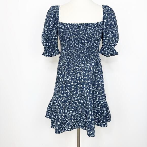 Aritzia Wilfred Angie Prairie Floral Mini Ruffle Dress L - Picture 1 of 8